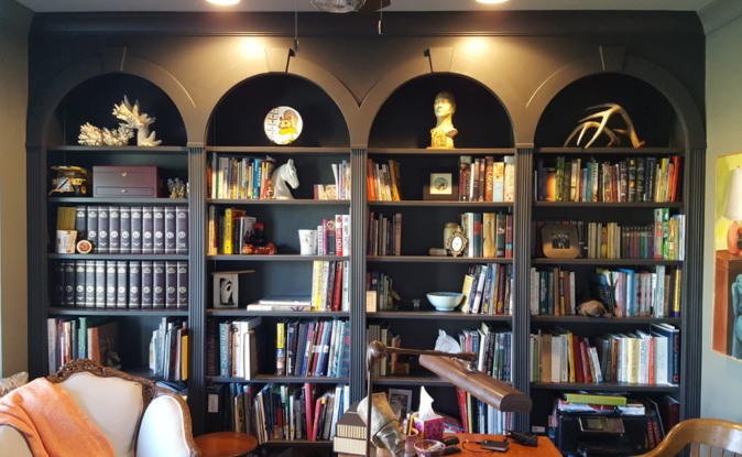 Dark Arched bookcase